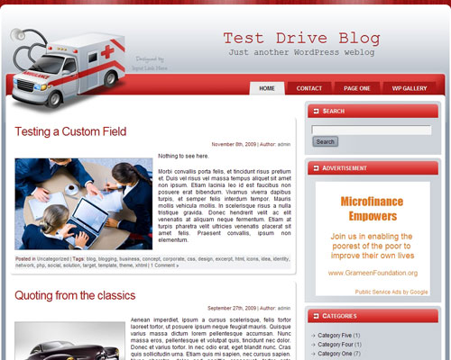 free wordpress theme WP Medical Theme