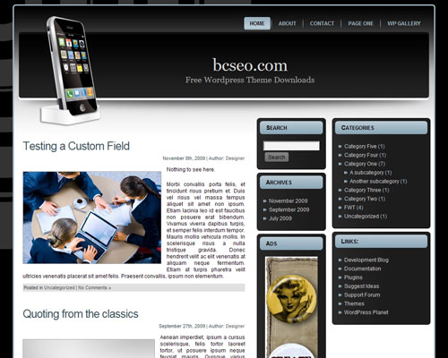free wordpress theme Cellular Theme WordPress 1