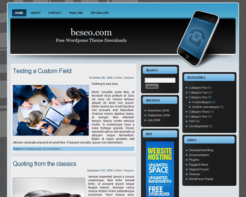 free wordpress theme Cellular Theme WordPress 4