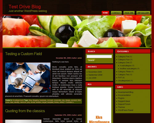 free wordpress theme Eating Healthy WP