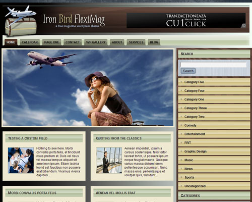 free wordpress theme Iron Bird FlexiMag