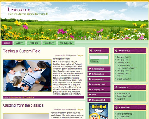 free wordpress theme Gardening Theme WP 8