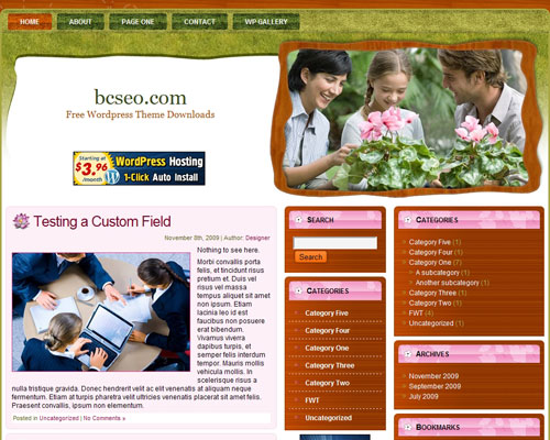 free wordpress theme Gardening Theme WP 9