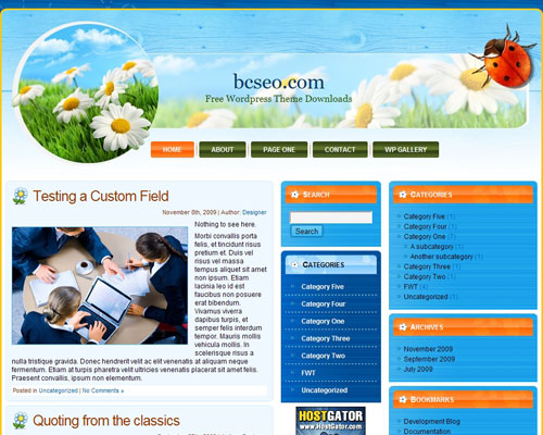 free wordpress theme Gardening Theme WP 11