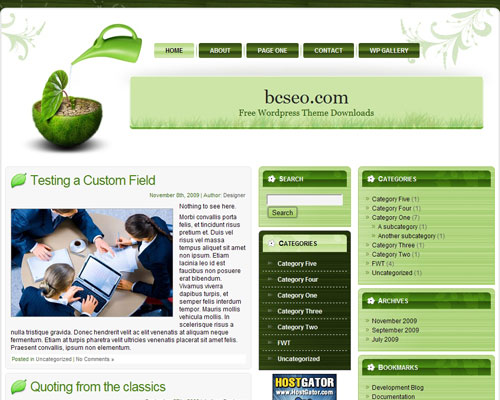 free wordpress theme Gardening Theme WP 12