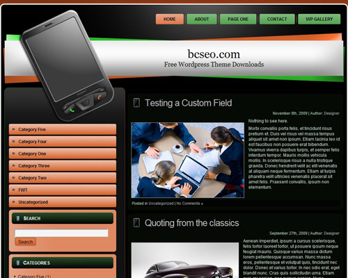 free wordpress theme Mobile Phone WordPress 8