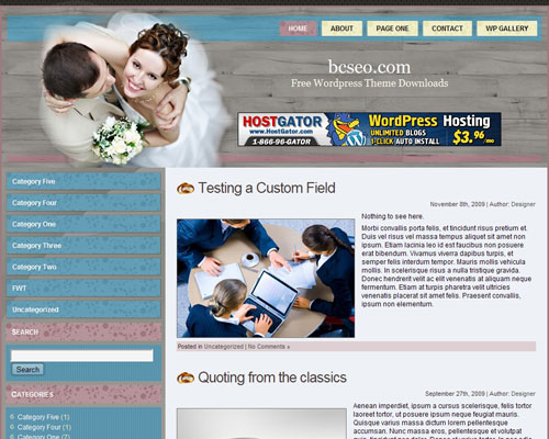 free wordpress theme Wedding WordPress Theme 1
