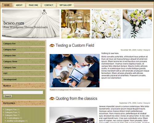 free wordpress theme Wedding WordPress Theme 2