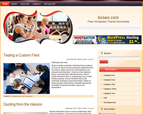 free wordpress theme WordPress Ladies Fitness 4