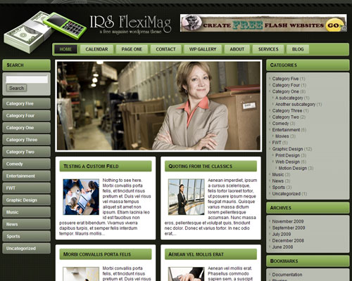 free wordpress theme IRS FlexiMag
