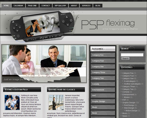 free wordpress theme PSP FlexiMag