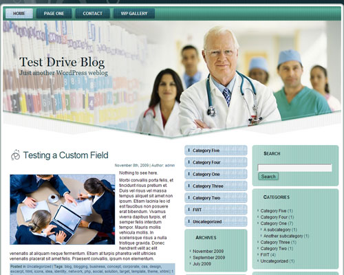 free wordpress theme Doctors Team WP