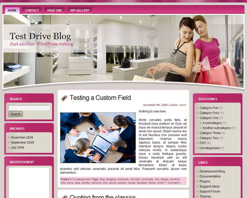free wordpress theme Girls Shopping WP 3