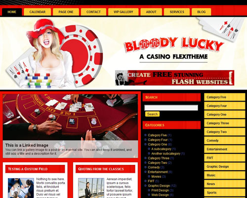 free wordpress theme Bloody Lucky