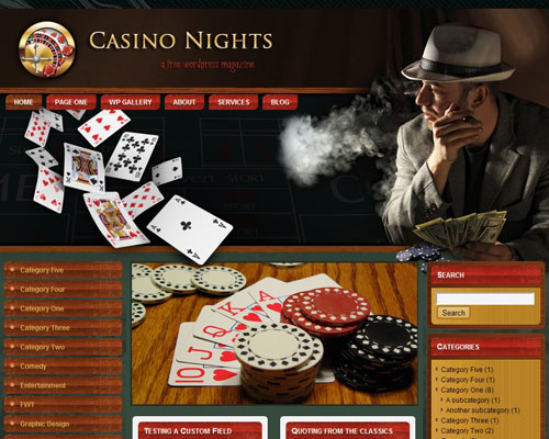 free wordpress theme Casino Nights