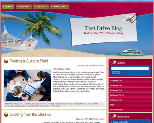 free wordpress theme Maldives WP Theme