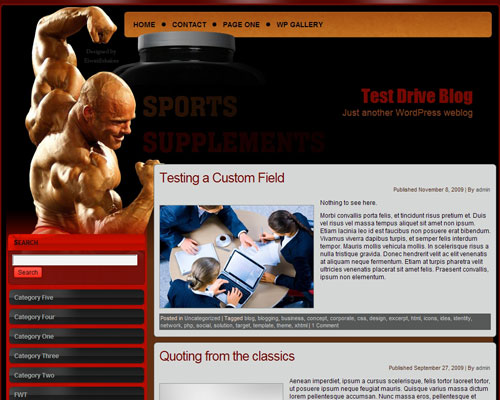 free wordpress theme Sports Supplements