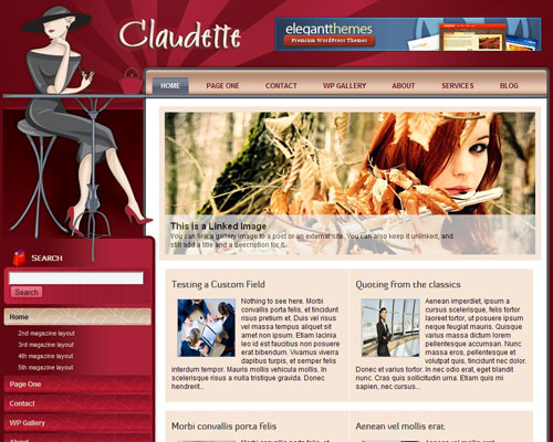 free wordpress theme Claudette