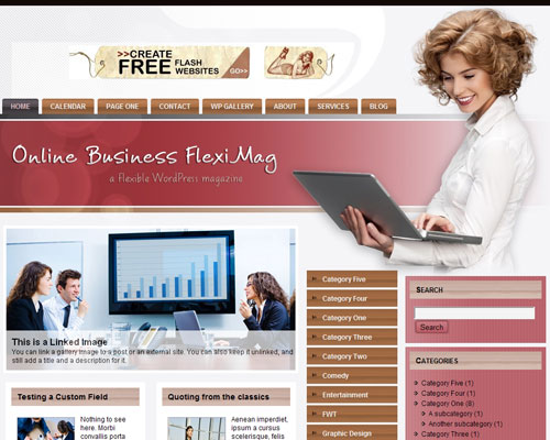free wordpress theme Online Business Fleximag