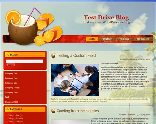 free wordpress theme Tropical Dream