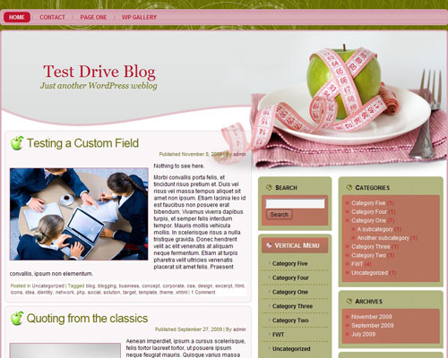 free wordpress theme Slim Theme