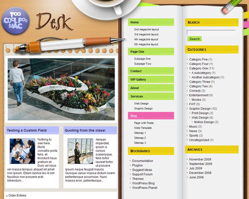 free wordpress theme Desk