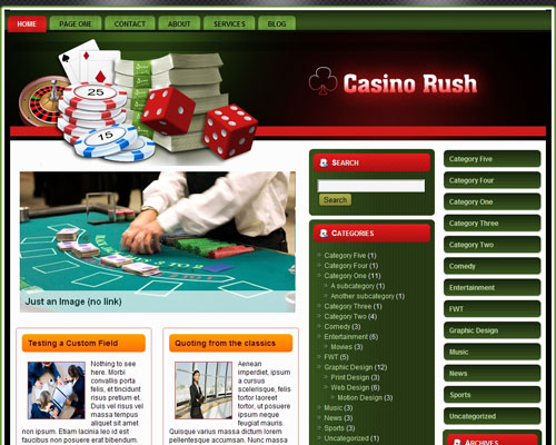 free wordpress theme Casino Rush