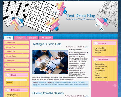 free wordpress theme Puzzle WP Theme