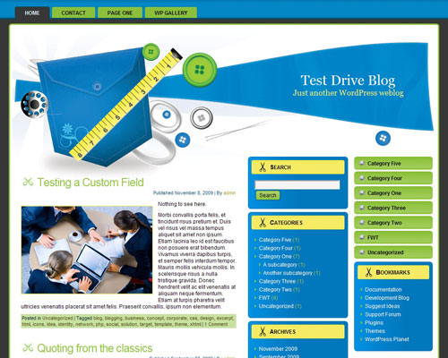 free wordpress theme Tailor WP Theme