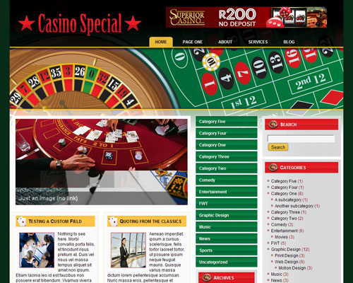 free wordpress theme Casino Special
