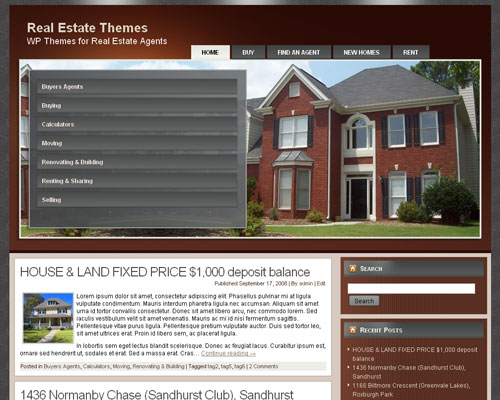 free wordpress theme Real Estate Agent 5