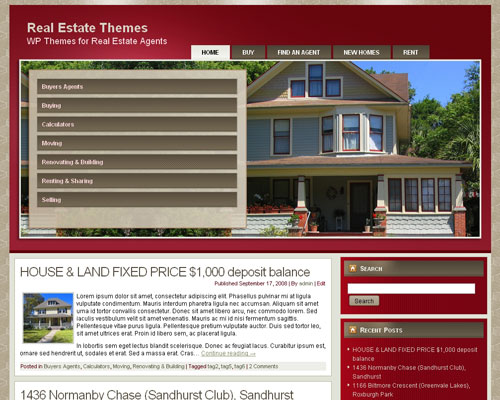 free wordpress theme Real Estate Agent 6