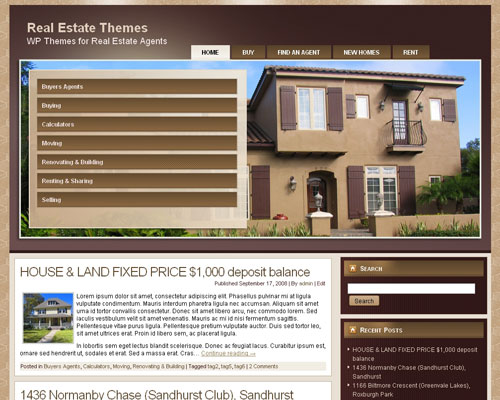 free wordpress theme Real Estate Agent 8