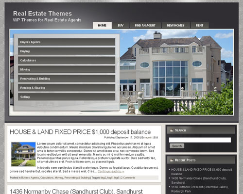 free wordpress theme Real Estate Agent 9