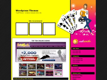 free wordpress theme Online Casino Template 670