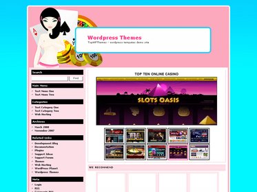 free wordpress theme Online Casino Template 671