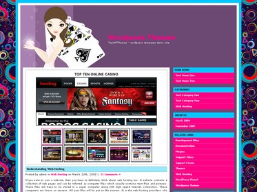 free wordpress theme Online Casino Template 674