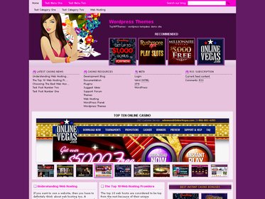 free wordpress theme Online Casino Template 699