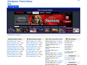free wordpress theme Online Casino Template 705