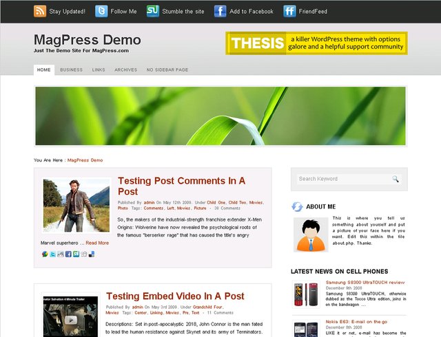 free wordpress theme SohoBox