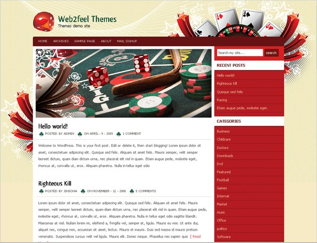 free wordpress theme Casinostar