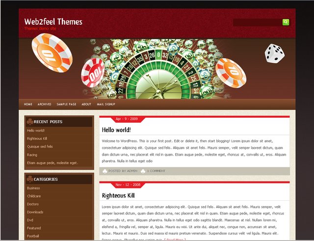 free wordpress theme Casinorat