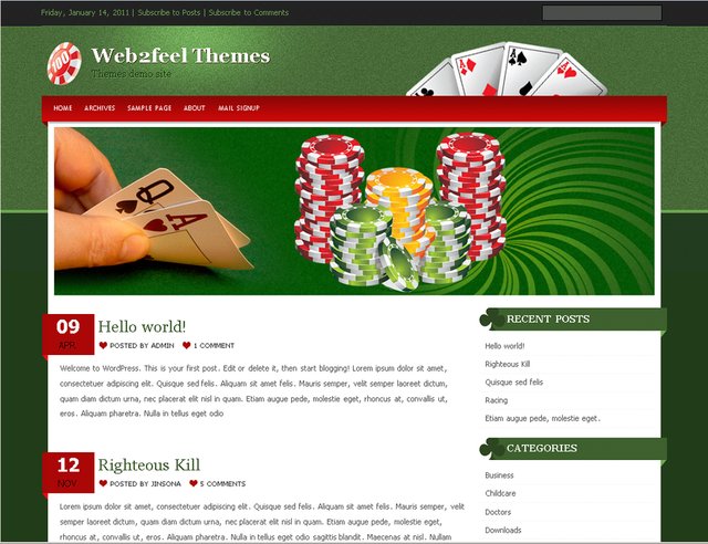 free wordpress theme Pokerstud