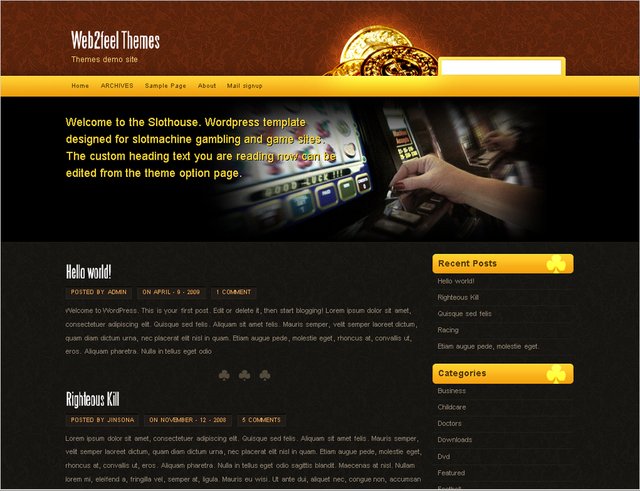 free wordpress theme Slothouse
