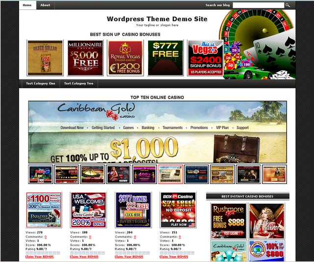 free wordpress theme Online Casino Template 759