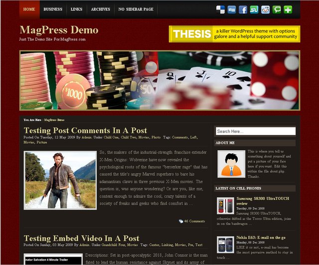 free wordpress theme Blacino