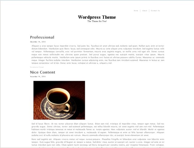 free wordpress theme Only White