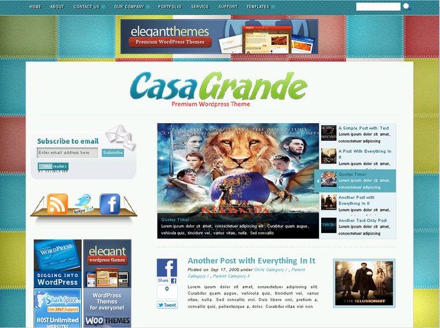 free wordpress theme CasaGrande