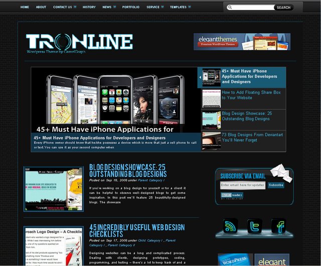 free wordpress theme Tronline