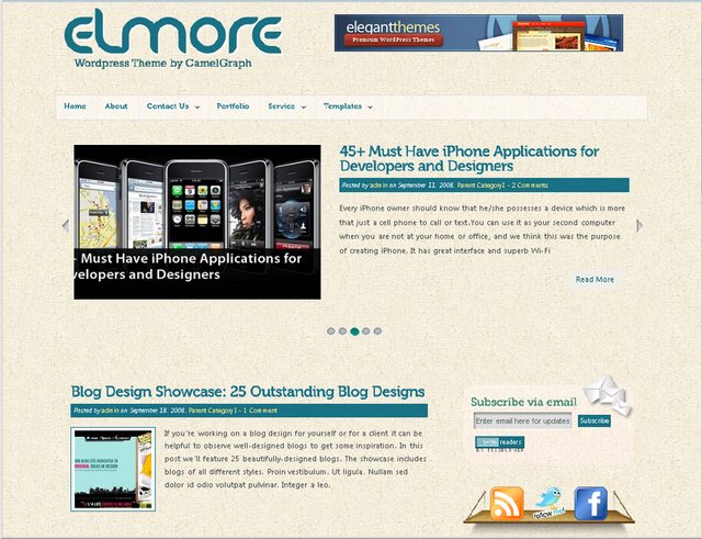 free wordpress theme Elmore